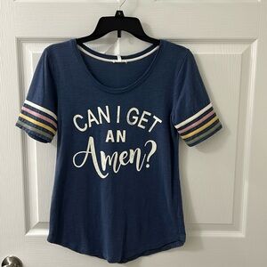 XS Maurice’s Can I Get An Amen short sleeve top